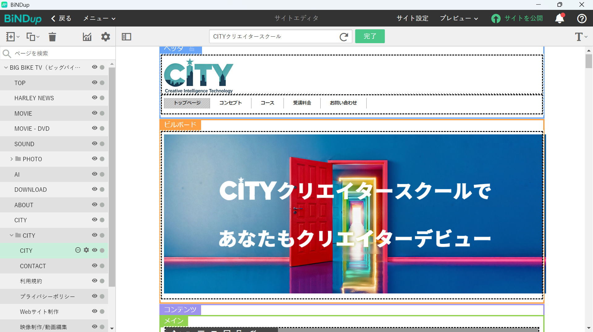 BiNDup編集画面イメージ
